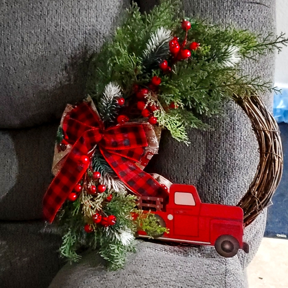 Christmas Red Truck Decoration.
